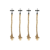 Lexton 40 Watt Rustic Lex-Rope Hanging Lamp Bulb Not Included (Multicolor, Standard) -Pack Of 4