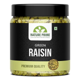 Nature Prime Raisins 500 Gm| Kismis | Rich In Iron & Vitamin B | Seedless Green Kishmish | Healthy Snacks | Dry Fruits (Jar Pack)