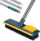 Keftriax 2 In 1 Bathroom Cleaning Brush With Wiper & Comb Microfibre Wet And Dry Brush(Multicolor)