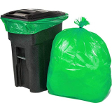 Oriley Biodegradable Garbage Bag Eco-Friendly 50 Micron Lab Tested Bio Hazard Waste Bag For Hospital, Office, Home & Kitchen (Green, 42″ X 42″, 120 Pcs)