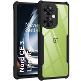 Thegiftkart Shockproof Crystal Clear Back Cover Case For Oneplus Nord Ce 3 Lite 5G | 360 Degree Protection | Protective Design | Transparent Back Cover Case For Oneplus Nord Ce 3 Lite (Black Bumper)