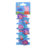 Li’L Diva Peppa Pig Hair Accessories Pack Of 6Pcs Multicolor Rubber Bands, Ideal For Gift For Girls 3 Years And Above