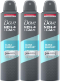Dove Men+Care Clean Comfort Dry Spray Antiperspirant Deodorant (Pack Of 3) Deodorant Spray  –  For Men(750 Ml, Pack Of 3)