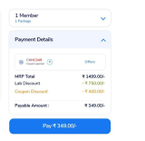Loot : 73% Off On MediBuddy Basic Health Checkup (60 Tests) Worth ₹1499 at Just ₹349Use Coupon : CKHC349Lab Test Package Benefits | 60 Tests Including★ Complete Blood Count (CBC) – EDTA Whole Blood – 25 Tests★ KIDNEY FUNCTION TEST (KFT) – Serum – 6 Tests★ Complete Urine Examination (CUE) – Spot Urine – 20 Tests★ Others – 9 Tests
