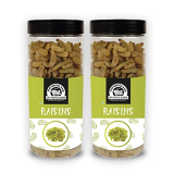 Wonderland Foods – Plain Seedless Green Raisin (Kishmish) Dried Grapes 1Kg (500G X 2) Jar | Nutritious | Rich In Iron & Vitamin B | Healthy Sweet Treats