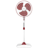 Bajaj Rapido 400 Mm Pedestal Fan, Wine Red, With Full Copper Motor And High Speed Operation, Regular