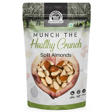 Wonderland Foods Dry Fruits Splits 2Pcs Almonds 900G Pouch | Almond Halves Best For Baking & Sweets Making Purpose | High In Fiber & Boost Immunity