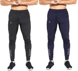 Avolt Dry Fit Track Pants Combo For Mens I Slim Fit Athleisure Sports Track Pants (L, Black & Navy)