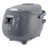 Agaro Imperial Electric Rice Cooker, 2 Litre Ceramic Coated Inner Bowl, Steam Basket, 8 Preset Cooking Function, Advanced Fuzzy Logic, 24 Hours Keep Warm Function, Cooks Up To 3 Cups Of Raw Rice, Grey