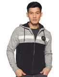 U.S. Polo Assn. Men Cotton Hooded Neck Sweatshirt(Udss0049_Grey Cloud Mel_M Fs)