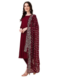 Shiv Textiles Rayon Kurta Set For Women (Maroon-L)