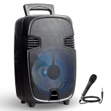 Gizmore Giz Wheelz T1000 Pro Portable Bluetooth Party Speaker 1000 Wt P.M.P.O With Direct Usb & Sd Card Slot For Mp3. Perfect Karaoke Buddy & Trolley Play Back Time Up-To 4 Hours With Mic Input.