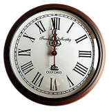 Faiza Global Wooden Wall Clock Antique Style Art Unique Luxury Decorative For Home Décor Brown 12 Inch For Drawing Room, Office Etc.