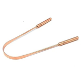 Kohinoor Craft Copper Tongue Cleaner Handgrip Design Anti-Microbial And Anti-Bacterial | Reduce Bad Breath Matte Finished Set Of 1