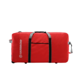 Harissons 97 Litres Holdall Foldable Travel Duffel Bag For Men & Women | 2 Wheels Cabin Luggage With Water Resistance & Shoulder Straps (Red)