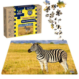 Webby Zebra In The Grasslands Wooden Jigsaw Puzzle, 252 Pieces