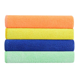 Bathla Spic & Span Multi Purpose Micro Fiber Cleaning Cloth – 340 Gsm: 30Cmx30Cm (Pack Of 4 – Fluorescent Orange + Yellow + Purple + Light Green)