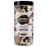 Farmley Premium Mixed Dry Fruits Panchmeva Superfood Tasty & Trail Mix Healthy Snacks Contains Almond,Cashew,Dates,Green And Black Raisins 450 Gm