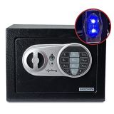 Lifelong Llhsl03 8.6Litres Home Safe Electronic Locker With Led Light | Digital Security Safe For Home & Office With Motorized Locking Mechanism – 0.3 Cubic Feet, (1 Year Warranty, Black)