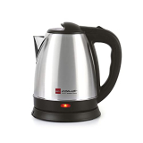 Cello Quick Boil Popular/Lifestyle Electric Kettle 1.5 Litre 1200 Watts | Stainless Steel Body | Boiler For Water, Silver