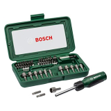 Bosch 66041612 Screwdriver Bits Set (Black And Silver, 46-Pieces)