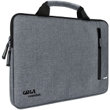 Gizga Essentials Laptop Bag Sleeve Case Cover Pouch With Handle For 15.6 Inch Laptop For Men & Women, Padded Laptop Compartment, Premium Zipper Closure, Water Repellent Nylon Fabric, Grey