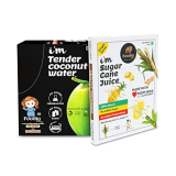 Foodio.Fit Tender Coconut Water And Sugarcane Juice Super Saver Combo Pack – 10X15G And 1X30G – 180G – Hydrate And Energize With Natural Energy Drink