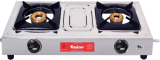 Khaitan 2 Burner Classic Stainless Steel Manual Gas Stove(2 Burners)