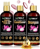 Latibule Black Seed Onion Hair Oil Shampoo N Conditioner Best Combo With Combo Applicator(3 Items In The Set)