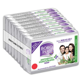 Boroplus Antiseptic And Moisturising Bathing Soap With Aloe Vera, Neem And Tulsi | 99.9% Germ And Virus Protection | For Smooth, Soft & Nourished Skin, 125G (Pack Of 8)