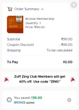 🎁ZOFF Foods : Get Free 3 months Zing Bronze MembershipApply Code : BRONZE