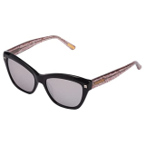 Marciano By Guess Mirrored Cat Eye Women’S Sunglasses – (Guess Marciano 0741 05G|56|Silver Color Lens)