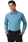 Peter England Men’S Solid Regular Fit Shirt (Pesfonub595099_Aqua 39)