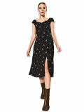 Rare Women’S Rayon A-Line Standard Length Casual Dress (Ep7048_Black_Xl)