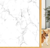 Sunbird Marble Texture Window Privacy Film Static Cling Frosted Window Film Stained Glass Film Coverings For Bathroom Living Room Glass Sticke (24 X 200 Inch, White Matt)