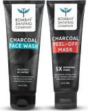 Bombay Shaving Company Charcoal Face Wash & Peel Off Face Mask Combo For Men | Brightens Skin(2 Items In The Set)