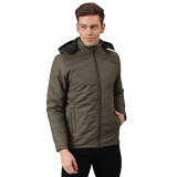 Dennis Lingo Men’S Colorblocked Long-Sleeve Regular Fit Hooded Puffer Jacket – Waterproof, Lightweight, Casual Winterwear For Men (Olive) (Large)