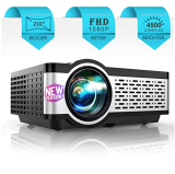 Egate I9 Pro-Max 1080P Native Full Hd Projector 4K Support | 4500 L (420 Ansi) | 210″ (533 Cm) Large Screen | Vga, Av, Hdmi, Sd Card, Usb, Audio Out | (E03I31) Black