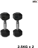 Hrx Limited Signature Edition Solid Rubber Hex Fixed Weight Dumbbell(5 Kg)