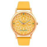 Chumbak Teal Pixel Blossom Wrist Watch – Yellow