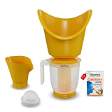 Lifelong Lls27 Face, Nose And Cough Steamer|3 In 1 Plastic Steam Vaporizer|Nozzle Inhaler, Facial Sauna And Facial Steamer Machine For Adults And Kids (1 Year Warranty, Yellow) With Free Himalaya Cold Balm