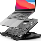 Loryergo Laptop Stand, Adjustable Laptop Stand For Desk, Ergonomic Computer Stand Multi-Angle Adjustable Height, Portable Foldable Laptop Riser Holder Stand Compatible For 10 To 15.6″ Laptops