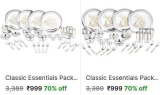 Classic Steel Dinner Sets at ₹999