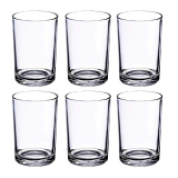 Yera Glass Tumbler 225Ml – Set Of 6 For Kitchen | Water | Hot & Cold Drinks | Juice | Cocktail | Milkshake | Smoothie | Ideal For Home | Party | Restaurant | Gifting | Special Occasions – Transparent