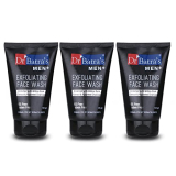 Dr Batra’S Men Exfoliating Face Wash, Enriched With Willow Black Extract & Activated Charcoal, Sls & Paraben Free, Suitable For All Skin Type (125G, Pack Of 3)
