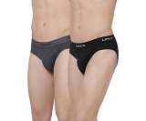 Levi’S Men’S Cotton Style #002 Classic Regular Fit Solid Brief (Pack Of 2) (#002-Brief-Dk Gmel/Blk-P2_Dark Grey Melange, Black_Xl)