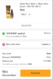 WOW Loot: UBTAN FACE WASH + UBTAN FACE SERUM at ₹299Apply Coupon: WOW299Link :