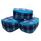 F Gear Cypress Plaids Blue Set Of 3 Pouch