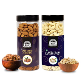 Wonderland Foods California Almonds (Np) & Cashews W320 (Mangalore Quality) | 1Kg (500G X 2) Delicious & Nutritious
