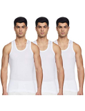 Rupa Frontline Men’S Cotton Vest (Pack Of 3) (M) White
